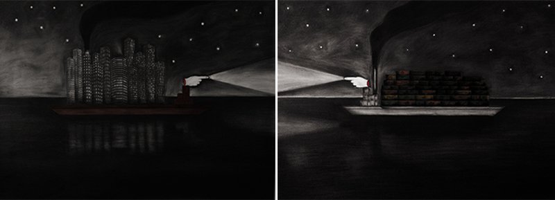 The ship of tarshish (Diptych)